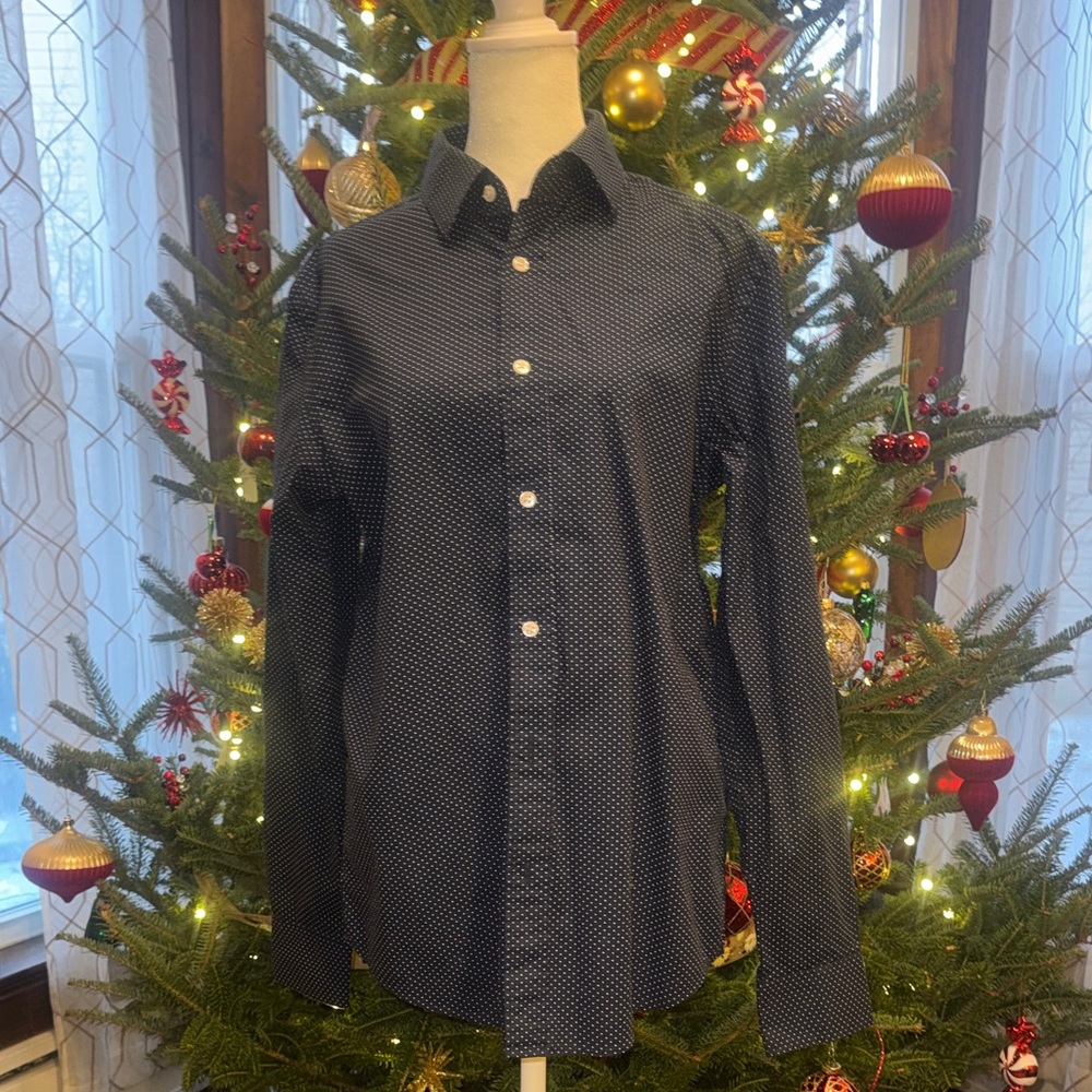 Old Navy Men's Navy Patterned Button Down Shirt